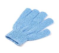 Mikikit 2Piezas Guantes de Ducha Exfoliantes de Nylon Color Azul Guantes de Baño Exfoliantes para Hombres Mujeres y Fáciles de Lavar y Secar Rápidamente