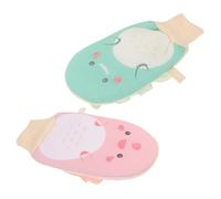 Mikikit 2piezas Guantes Exfoliantes Para Ducha De Lufa Herramienta Para Fregar El Baño Guante Exfoliante De Doble Cara Para Limpieza Corporal Baño Para Exfoliación
