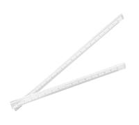 Mikikit 2piezas Regla Transparente Regla De Plástico Aula Herramienta De Medición Transparente para Estudiantes Útiles De Dibujo Arquitectónico De Bolsillo para Estudiantes