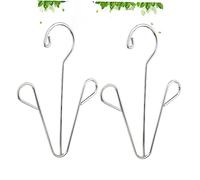 Mikikit 2Piezas Soporte Zapatos Inoxidable Estante y Tendedero Mantener Botas y Zapatos Buen Estado Organizador Colgante Práctico y Duradero Plata