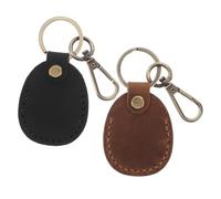 Mikikit 2piezas Titular De Tarjeta De De PU Clásico Funda para Tarjetas y Llavero Forma De para Comunidades Residenciales y Almacenamiento De Llaves