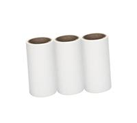 Mikikit 3 Pcs 60 Hojas Cinta de Limpieza para Rodillos Quitapelusas Tearable Pegamento Uniforme para Eliminar Pelo de Animales en Ropa y Hogar