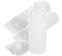 Mikikit 3 Piezas Botella Aplicadora de Peine para Cabello Diseño de Peine para Distribución Uniforme de Aceite y Plástico Ligero para Peinar y Lubricar Zona Inicial en Cuidado Capilar