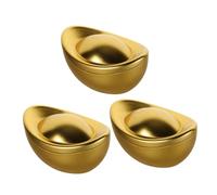 Mikikit 3 Piezas Caja Metálica Forma de Dorado Contenedor Resistente para Dulces Té y Recuerdos Diseño Festivo para Bodas y Decoración de Fiestas