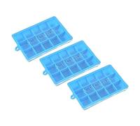 Mikikit 3 piezas Cubiteras de Silicona para Hielo con Tapa Juego de Molde de Cavidades para Cócteles y Bebidas Frías