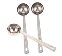 Mikikit 3 piezas Cucharas Medidoras de Café de Acero Inoxidable de Cucharas para Postres y Cocina con Mango Ergonómico Resistentes y Seguras para Uso Diario