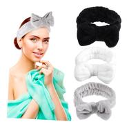 Mikikit 3 Piezas Diadema Elástica Para Cuidado Facial Paquete De Diademas De Spa Para Lavado Facial Para Mujeres y Niñas Durante Rutinas De Maquillaje o Cuidado Piel