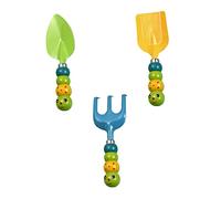 Mikikit 3 Piezas Herramientas Infantiles para Jardín y Playa Palas y Rastrillo Portátiles Juguetes de Arena Seguros y Ligeros para Jardinería Aire