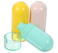 Mikikit 3 Piezas Juego de Botellas de Viaje de Abs 30ml para Artículos de Tocador, Botellas Vacías Recargables y Fáciles de Usar para Champú y Loción en Viajes