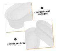 Mikikit 3 Piezas Molde de maceta de silicona flor moldes de silicona moho ovalado pegamento blanco