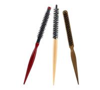 Mikikit 3 Piezas Peine De Rodillo De Madera Peine Pequeño Para Peinar El Cabello Cepillo Enrollable Hogar Cepillo Decorativo Para Mujer Para Peinar Cabello Rizado