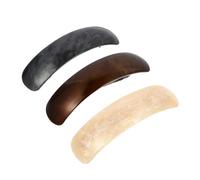 Mikikit 3 piezas Pinzas Pelo Acrílico Automáticas Clips Clásicos con Resorte para Mujer Accesorios Elegantes para Fiestas y Diario Colores Marrón Blanco y Gris cada