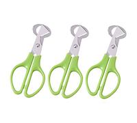 Mikikit 3 piezas Tijeras Inoxidable para Cortar Cáscaras de Huevos de Codorniz y Paloma de Portátiles con Mango Antideslizante Herramienta Manual para Cocina y Picnic
