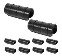 Mikikit 30 Piezas Abrazaderas de Plástico para Film Invernadero Clips Resistentes para Parasol y Cubierta Sujetadores Aplicables para Tubos de Invernadero y Jardinería Color Negro