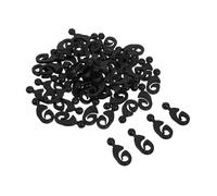 Mikikit 30 Piezas Ganchos para Cortinas de Toldo de Clips Plásticos Invisibles Negros para Mosquiteros y Cortinas Exteriores Resistentes y Reutilizables para Camping y Sombra