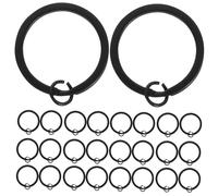 Mikikit 30 Piezas Metal Flat Split Key Rings Spray Paint Finish Compact Small Keychain For Home Car Office Dog Tags Lanyards DIY Crafts
