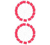 Mikikit 30 Unidades Banderas de Jardín para Marcar Césped y Áreas de Atención, Estacas de Acero y Material Pvc Rojo, Prácticas y Multifuncionales para Paisajismo y Riego