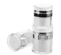 Mikikit 3piezas Botella De Loción y Crema Facial Frascos Sub Resistentes Caídas Para Cremas Dispensadores Rellenables De Doble Capa Para Baño y Tocador