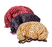 Mikikit 3piezas Gorros De Ducha Para Mujer Doble Capa Protección Para Cabeza Ducha y Piscina Uso Diario