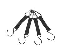 Mikikit 4 Ganchos Negros para Colgar Mochilas en Vallas Deportivas, Gancho Resistente Antideslizante para Bolsas de Béisbol, Tenis y Baloncesto, Kit para Camping y Actividades al Aire