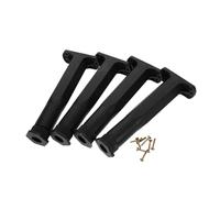 Mikikit 4 Piezas Adjustable Furniture Support Legs With Screws Plastic Leveling Risers For Beds Sofas Cabinets Tables Height Extenders For Uneven Floors