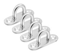 Mikikit 4 Piezas Ancla De Columpio Para Hamaca Placa De Gancho De Suspensión Placa Pesada Marina Ancla De Columpio De Pared Barco Plato Pesado De Yoga Silver