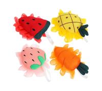 Mikikit 4 Piezas Bola de Baño de Frutas Exfoliante Bola de Baño para Ducha Esponja Vegetal para Ducha y Cuidado Piel