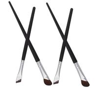 Mikikit 4 piezas Brochas para Maquillaje de Ojos Brocha Angulada para Delineador para Cejas y para Maquillaje de Ojos y Definido