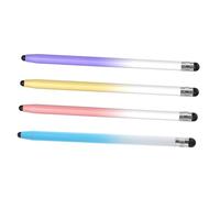 Mikikit 4 Piezas Lápices Táctiles Capacitivos para Pantallas Táctiles Alta Precisión para Tabletas y Teléfonos Compatible Diseño Ergonómico con Doble Punta de Silicona Colores Degradados