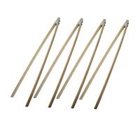 Mikikit 4 piezas Pinzas de Basura de Bambú Ergonómicas Unidades para Limpieza Exterior Interior Herramienta Manual Antideslizante para Hogar Tiendas y Públicos