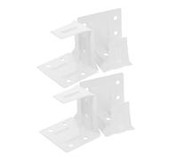 Mikikit 4 Piezas Soporte del Obturador estores Soportes de Montaje Peages de Montaje Entre paréntesis Soporte para persianas decoración de Soporte de Cortina Corchetes Planchar Blanco