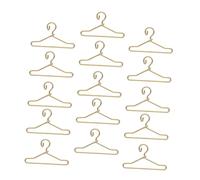 Mikikit 40 Piezas Mini Perchas de Ropa para Muñecas de Metal Dorado de Colgadores Resistentes y Seguros para Organizar Vestidos de Muñecas y Accesorios Mini Casas sin Bordes Ásperos ni