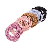 Mikikit 40piezas Pulsera Banda Cabello de Gomas Pelo Coleteros Elásticos para Mujer Gomas de Pelo Elasticas para Tocados Diarios