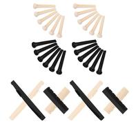 Mikikit 4juegos Accesorios De Guitarra Para Puente De Guitarra Acústica Juego Plástico Clavijas Para Cejuela De Repuesto Para Puente De Cuerdas De Para Uso Salas De Ensayo o Conciertos