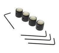 Mikikit 4juegos Perillas de Guitarra Eléctrica Accesorios Guitarra Perilla de Volumen y Tono Tapas de Potenciómetro Caja Negra para Instrumentos Musicales