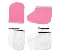 Mikikit 4pares Mascarilla para Manos y Pies Hidratante Exfoliante Guantes Protectores para Spa de Pies Cuidado Piel Guantes