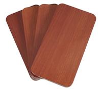 Mikikit 4piezas Caja de Almacenamiento de Hojalata para Películas de Pantalla Templadas Diseño Compacto y Práctico con Tapa Ajustada y Protección Antipolvo Color Madera