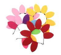 Mikikit 4piezas Diademas De Pareja Girasol Diadema De Flores Para Mujer Accesorios Pelo Idea Para Fiestas De Cumpleaños y Sesiones De Fotos