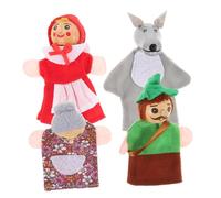 Mikikit 4Piezas Títeres de Dedo para Animales de Cartoon Juguetes Interactivos para Cuentos y Diversión Infantil