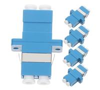 Mikikit 5 Piezas Adaptador LC Óptica con Diseño Dividido Estable y Brida para Fácil Instalación Compatible con Conectores Simplex para Redes y Equipos de Comunicación