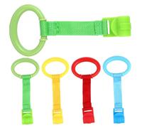 Mikikit 5 piezas Anillos de Cuna para Bebés Anillas de para Ayudar Caminar Diseño Ligero y Seguro para Desarrollo de Coordinación y Cognición del Color