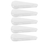 Mikikit 5 Piezas Caja De Almacenaje Portadientes De Dientes para Porta Palillos para Monedero Caja De Dientes De Leche Titular De Los Dientes Páginas Transparente