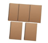 Mikikit 5 piezas Cuaderno de Notas de Páginas de Kraft Libretas Prácticas para Dibujo y Escritura Material Color Marrón