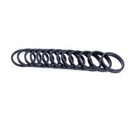 Mikikit 5 piezas de Auriculares para Bicicleta de Aluminio de Arandelas de Vertical para Horquilla Delantera Color Negro para Bicicletas con Freno de Disco