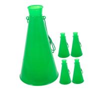 Mikikit 5 piezas Pack Megáfonos de Plástico para Animar Fiestas y Fútbol Bocinas Resistentes para Animación Deportiva y Ambiente Festivo Colores Vivos para Eventos y Partidos