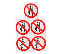 Mikikit 5 piezas Pegatinas de Seguridad Adhesivas No Apoyarse Señal de Advertencia Autoadhesiva para Talleres y Almacenes Prevención de Riesgos