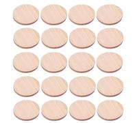 Mikikit 50 Discos Redondos de Madera de 5 Mm para Aprendizaje Matemático, Piezas Resistentes que No se Deforman, Ideales para DIY y Manualidades Educativas