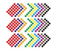Mikikit 50 Hojas Pegatinas Redondas Autoadhesivas de Etiquetas Codificadas por Colores Puntos Adhesivos Mini para Organización Hogar y Oficina Colores Etiquetas