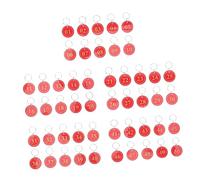 Mikikit 50 piezas Etiquetas Numeradas Multifuncionales con Anillo para Claves para Natación Rojo Etiquetas Identificativas y Prácticas para Hogar Taller