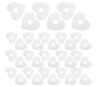 Mikikit 50 Unidades Marcadores de Bebidas de Vidrio Forma de Corazón en Papel Blanco para Identificación Clara y Fácil en Bodas y Reuniones, Adecuado para Navidad y San Valentín